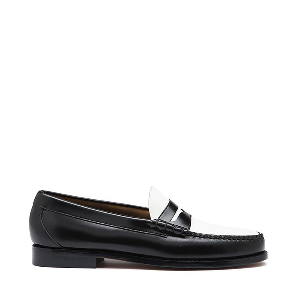 Weejuns larson moc penny - Black and white lthr - Gh - mens - CableAndCo